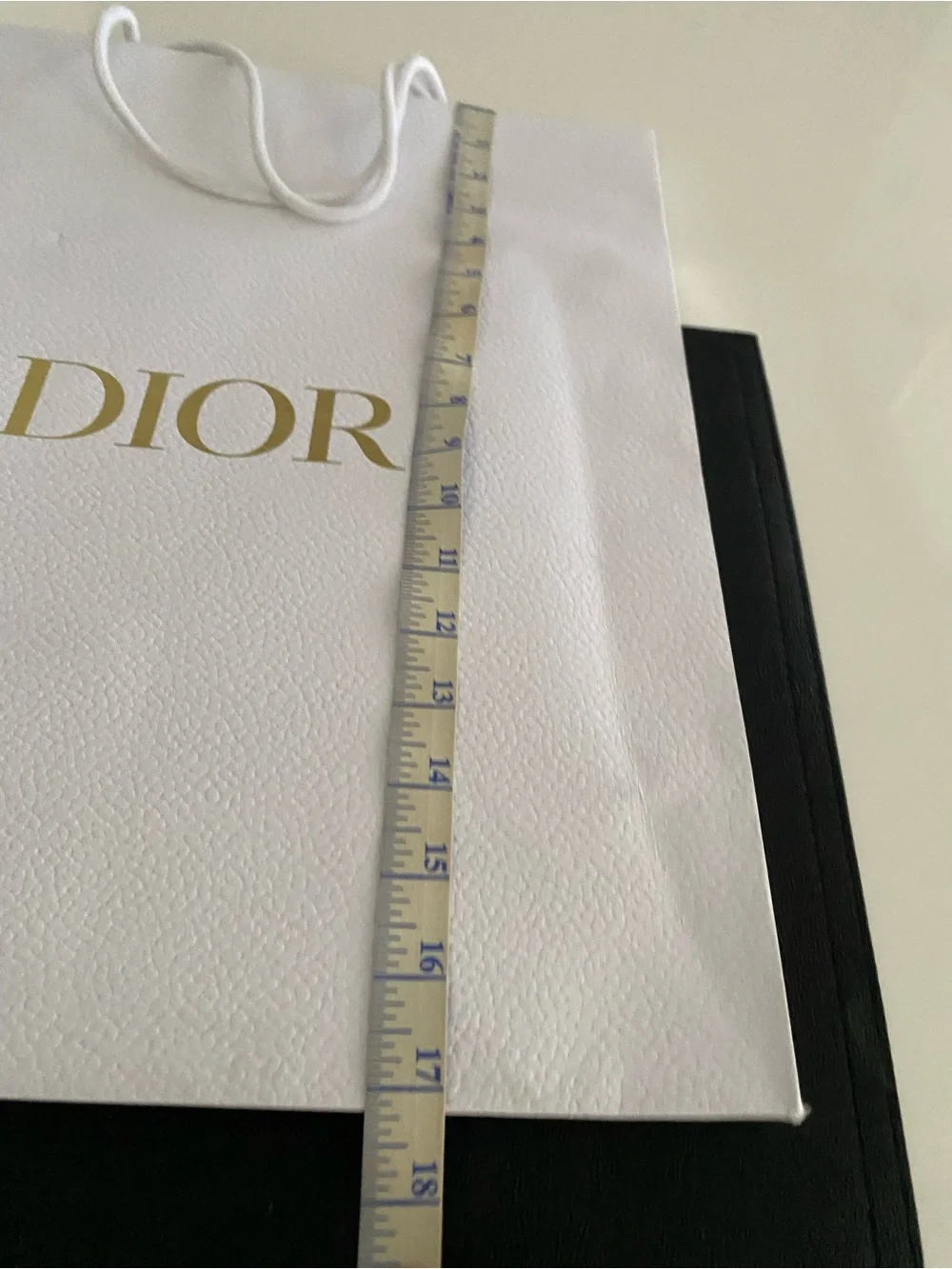 Dior White and Gold paper shopping bag